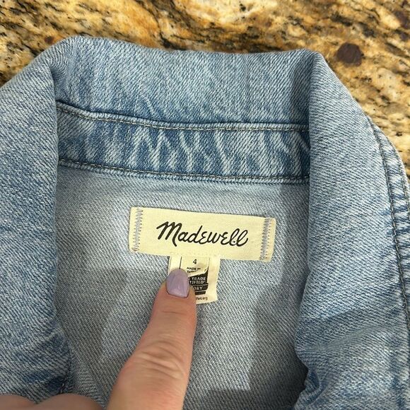 Madewell Light Blue Denim Mini Dress - Picture 6 of 10